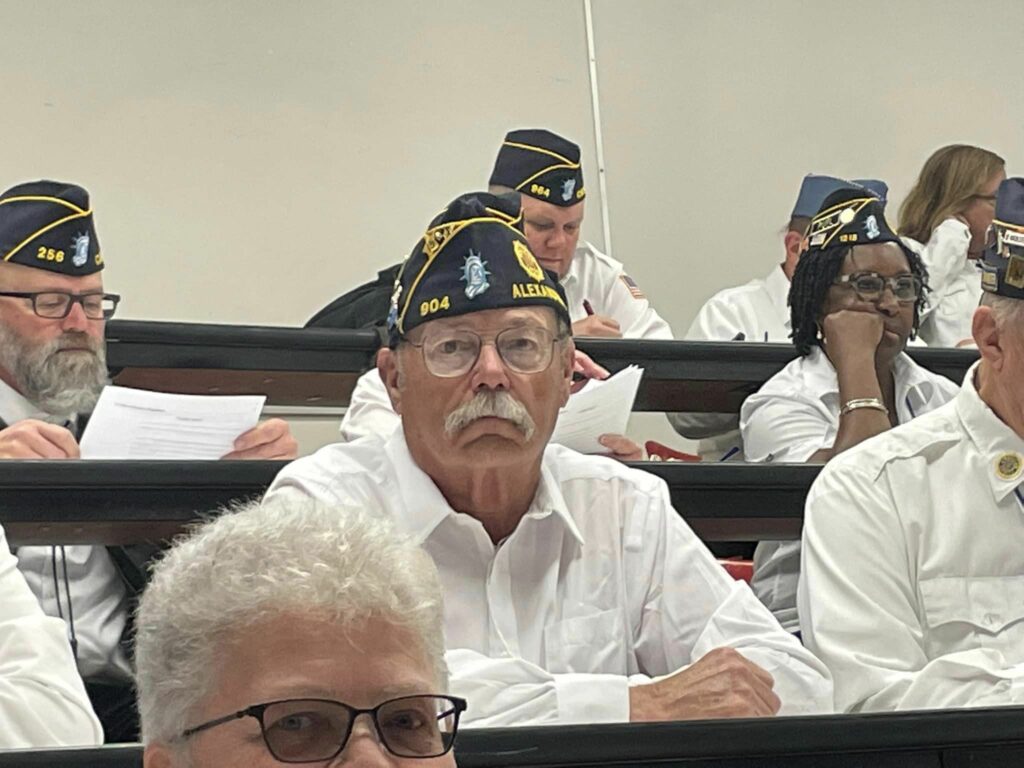 Post 904 2nd Vice Commander Phil Hunter paying attention at Legion College